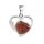 Red Goldstone Love Heart Birthstone Pendante Colliers de pierre précieuse pour les femmes