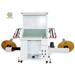 Automatic label inspection rewinding machine