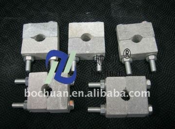 Connecting clamps for MoSi2 electric heating element