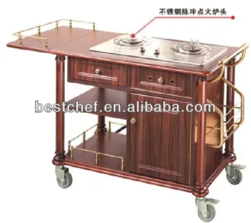 gas Flambe trolley 2 burner