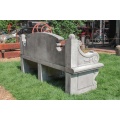 Stunningly Designed Marble Bench with Curved Backrest