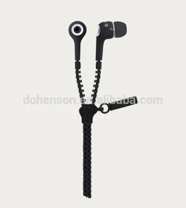 Zipper Earphone / in-ear Earphone / Cheap Earphone with Factory Price