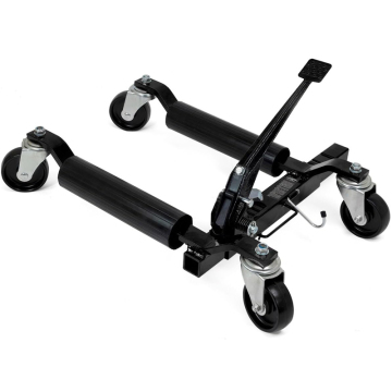 Heavy Duty Self Loading Car Wheel Dolly with Hydraulic Jack and Foot Pedal