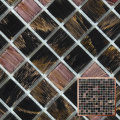 Gold line Purple gold brown elegant glass mosaic