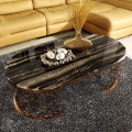 Luxury Stainless Steel Coffee Table With Marble Top