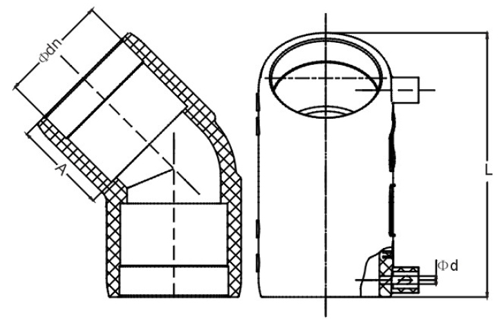 PE EF 45 ELBOW