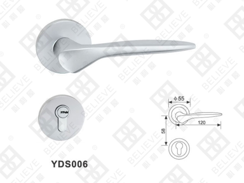 Modern Square Door Handle With Lock (YDS006)