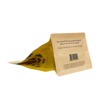 Compostable Packaging Bags Flat Bottom Ground Coffee Pouche