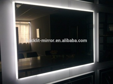Illuminated mirror with lock