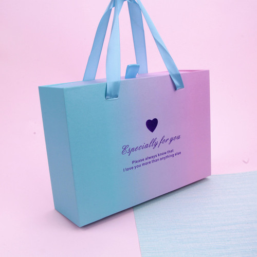 Rigid Paper Packaging Gift Box with Ribbon