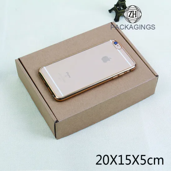 Small brown corrugated paper shipping boxes