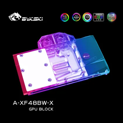 Bykski GPU Water Block for XFX RX470/RX480/RX570/RX580/RX590 Water Cooling Cooler