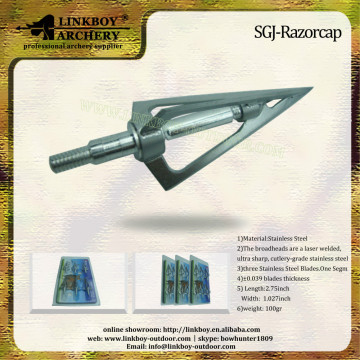Hot sale Linkboy LBB010-2A-1 100grain 3 blade broadhead for archery hunting
