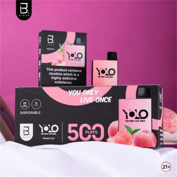 Bmor Yolo 800puffs 일회용 vape 펜 550mah