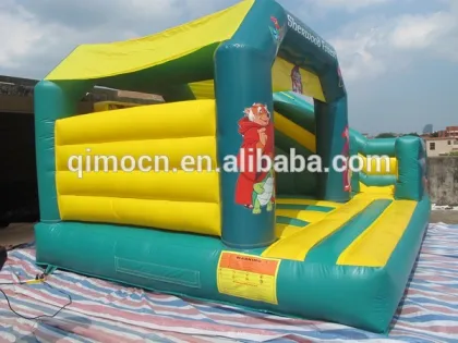 Kids Inflatable Jumping Castles , Robin Hood theme Inflatable bouncy castle with slide