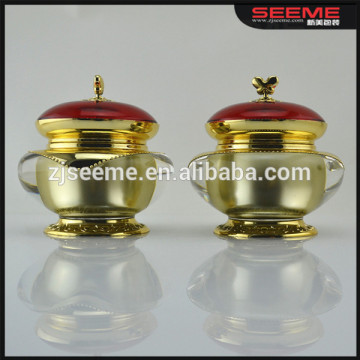 0.5oz 1oz 2oz 3oz 3.5oz crown gold luxury cosmetic container lotion bottle and cosmetic jar