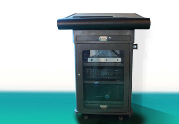 Ac 110v ~ 240v Multimedia Podium Lectern With Modern Style For Educational , Ce / Fcc