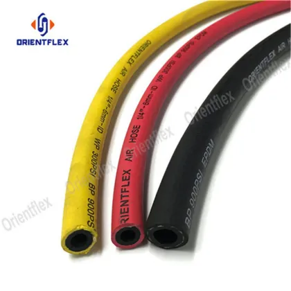 Black pneumatic air compressor whip hoses