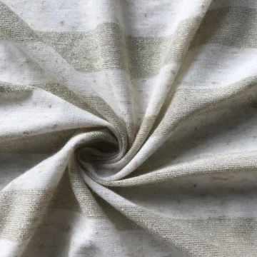 linen lurex knitted stripe single jersey melange effect