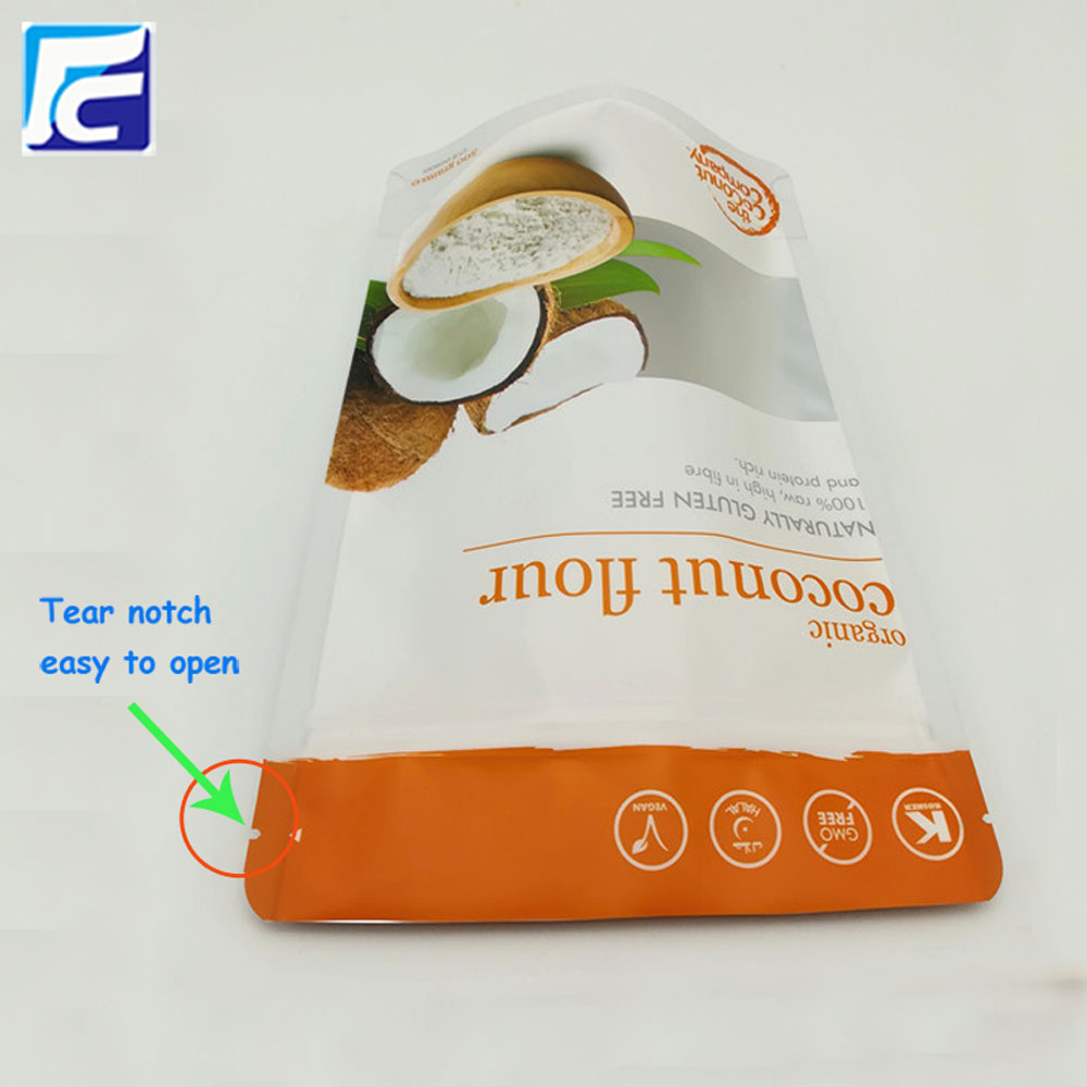 Resealable mylar whey protein packaging pouch with window 