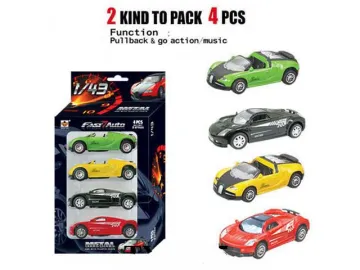 DIE CAST PULL BACK CAR W/IC