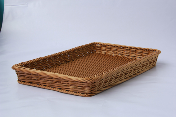 polyrattan rectangular bread basket for bakery