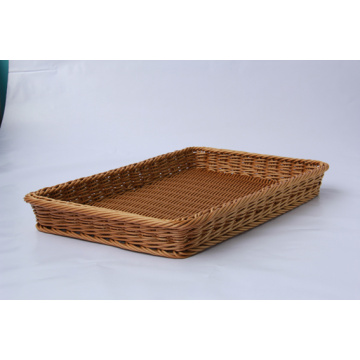 Cesta de pão retangular de Polyrattan para padaria