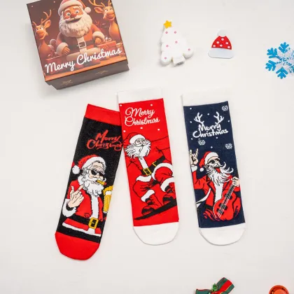 Stylish Santa-Themed Stockings for Friends