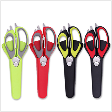 Magnetic Case Utility Refrigerator Kitchen Shears with 6 Functions