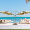 Outdoor double headed solarRoman umbrella