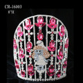 Mahkota Pink Berlian buatan Custom Besar