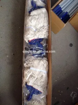 clamp mop , cotton industrial floor mops with aluminum long handle