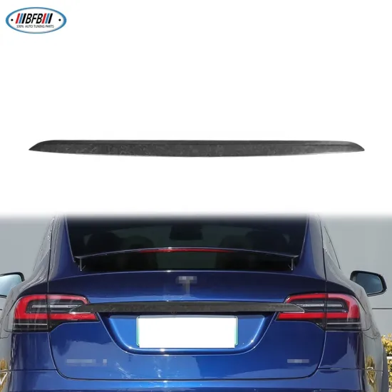 Forged Matte Carbon Trunk Lip Trim for Tesla Model X 2017+