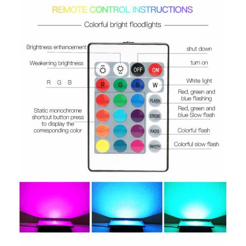 Remote Control RGB Outdoor Floodlights