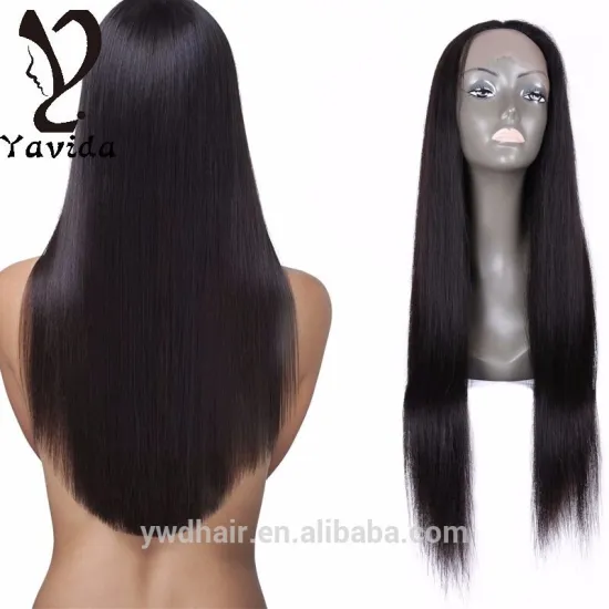 100 brazilian virgin hair full lace wigs front Lace Wig Glueless full lace wig with baby hair For Black Women