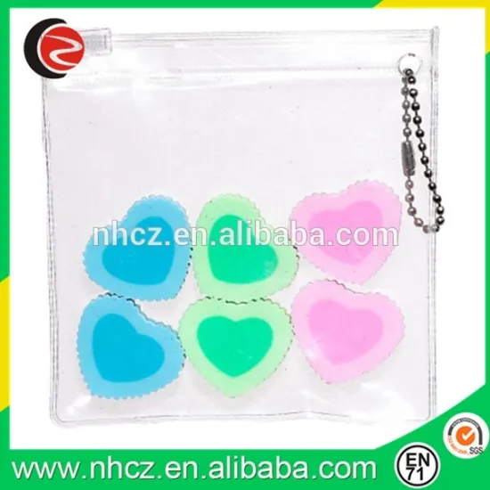 Mini Heart Shape Eraser for School