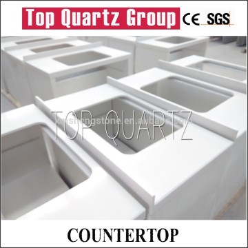 Pure white engineered quartz countertop ,custom countertops