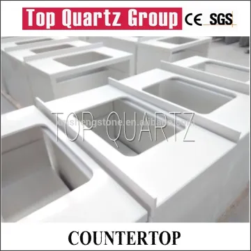 Pure white engineered quartz countertop ,custom countertops