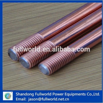 copper plating threaded ground rod or earth rod