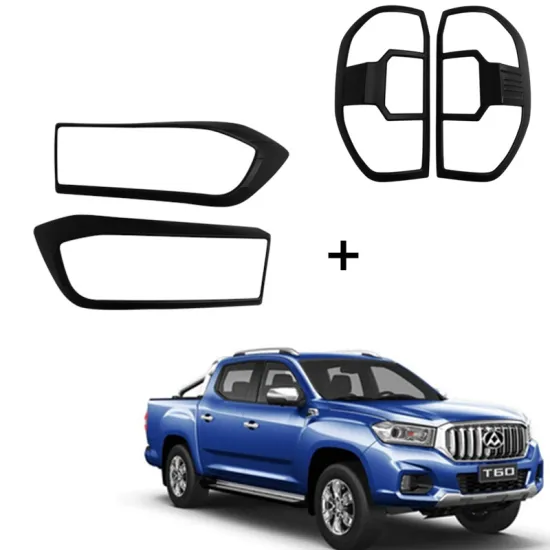 YCSUNZ ABS Black Front and Rear Lamp Trims Kits for Maxus LDV T60 2020-2021