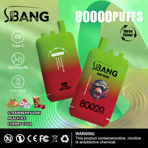 Bang Leader 80000 Puff Vape Sekali Pakai Tiga Rasa 3-in-1