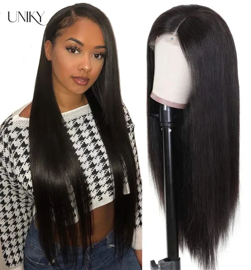 Wholesale Double Drawn 13X4 13X6 HD Swiss Lace Frontal Wig,Raw Virgin Cuticle Aligned Wig,Brazilian Human Hair Lace Front Wig