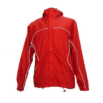 Solid Color Men's Windbreaker with contrast piping, 100% polyester or nylon fabric