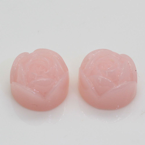 100pcs Rose shaped Resin Cabochon Candy Beads Handmade Craftwork Decor Charms Children Jewelry Ornament Shop