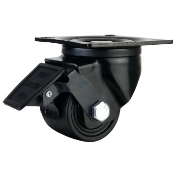 Industrial Warehouse Cart Casters with Double Ball Bearing: Low Gravity, 2/3 Inch, Office Chair & Furniture Universal Brake Wheels