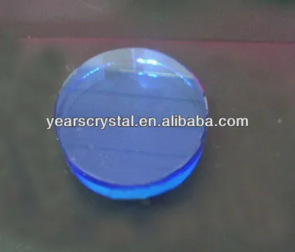 NEW arrival blue crystal glass circle for engraved letter (R-2020)