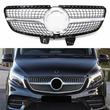 Racing Front Bumper Grille Diamond Style for Mercedes-Benz V-Class W447 2020-2022