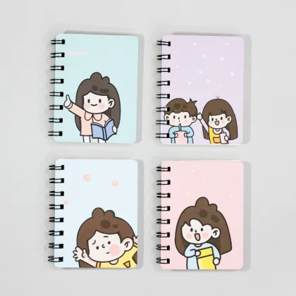 School Office Cartoon Notebook Cute Small Spiral Notebook