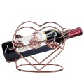 Iron art heart-shaped wine display rack