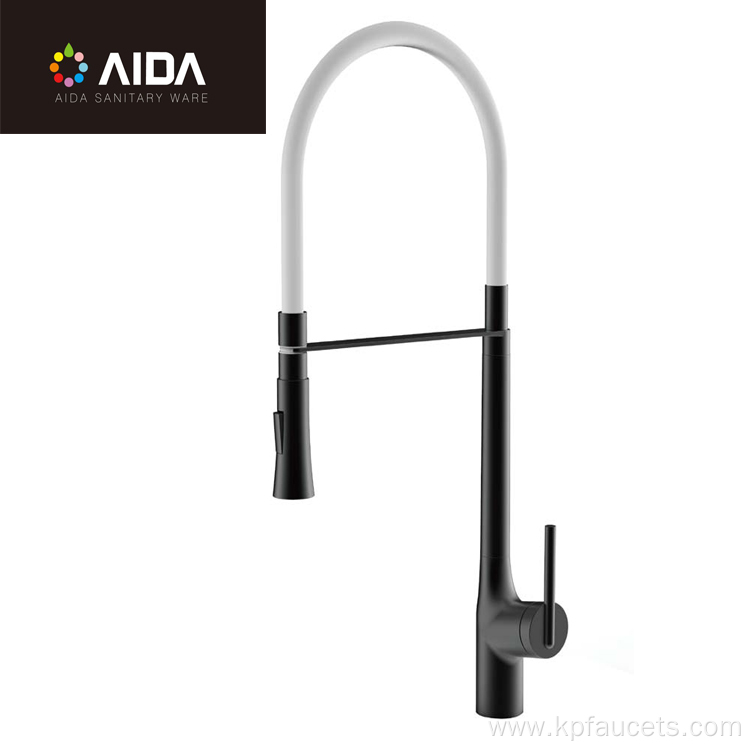 High Arc Cupc Colorful Pull Down Kitchen Mixer Faucet